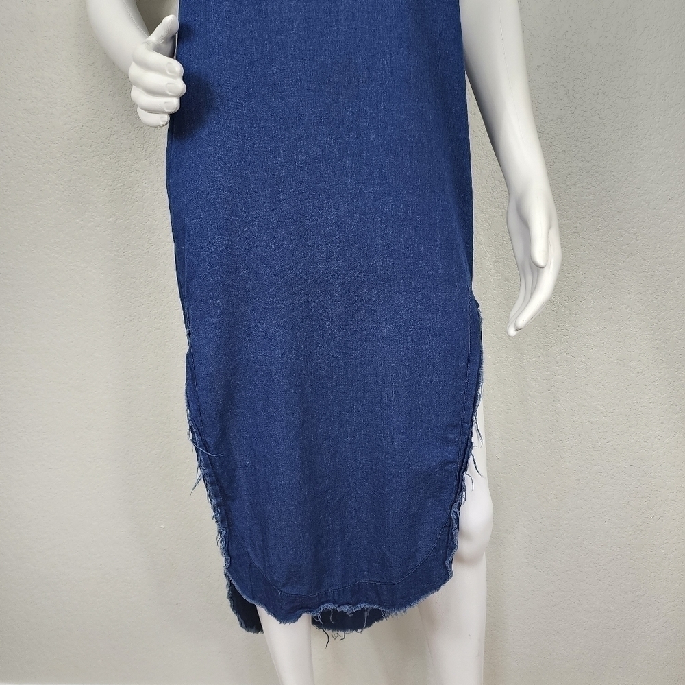 Zara Trafaluc Blue Denim Shirt Sleeve Dress Size XS - Picture 4 of 14